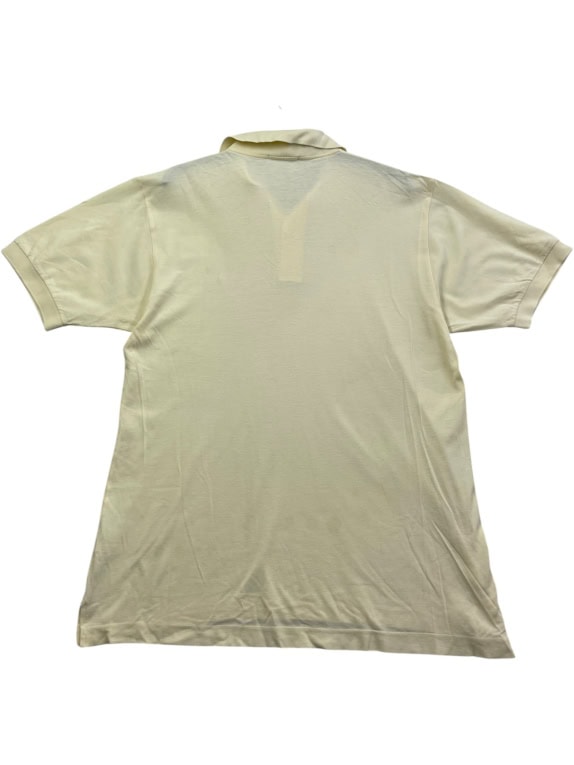 Sergio Tacchini Polo Shirt Vintage Logo Beige UNISEX L
