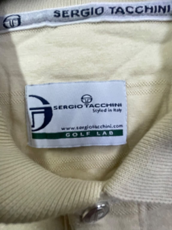 SERGIO TACCHINI Polo T-Shirt Golf Logo Μπεζ UNISEX XXL