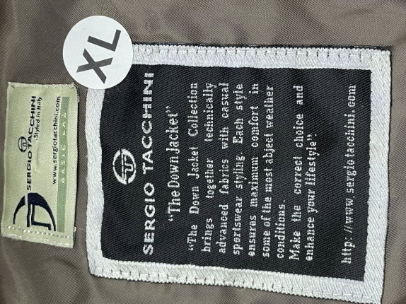 1990S SERGIO TACCHINI PUFFER JACKET MINIMAL OLIVE ΑΝΤΡΙΚΟ PRE OWNED XL