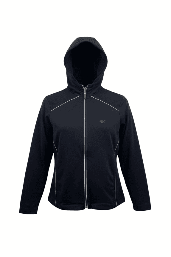 SERGIO TACCHINI Felpa con cappuccio sport con zip e logo nera unisex S/M