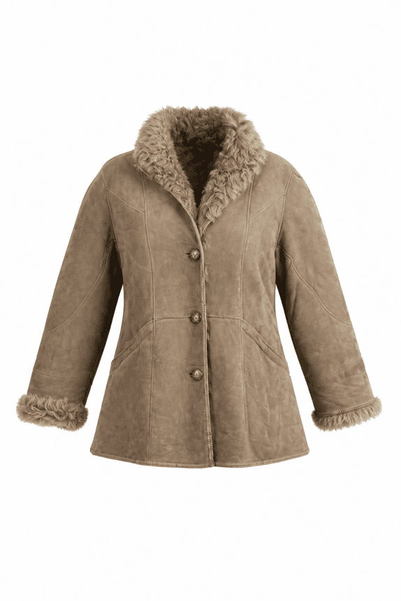 GIACCA SHEARLING BEIGE DONNA PRE OWNED M