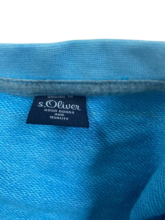 s.Oliver Φούτερ Basic Casual Τιρκουάζ Ανδρικό XL