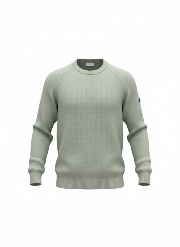 S.OLIVER Maglione lavorato a maglia casual minimal kaki da uomo XL