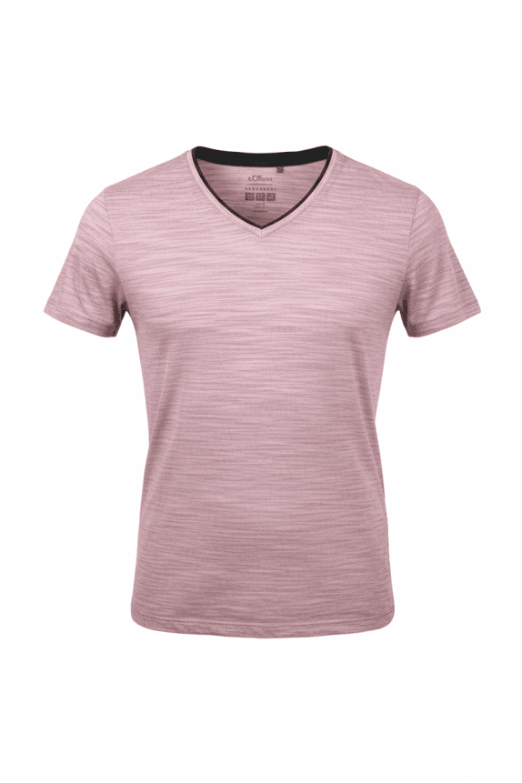 S.OLIVER Slim Fit T-Shirt Logo Print Pink Men’s L
