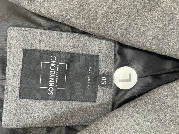 SONNY BONO CAPPOTTO CLASSICO GRIGIO UOMO PRE OWNED L