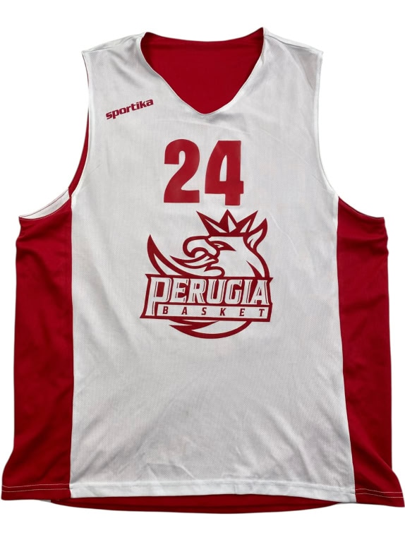 SPORTIKA PERUGIA BASKETBALL JERSEY REVERSIBLE WHITE/RED MEN'S XL