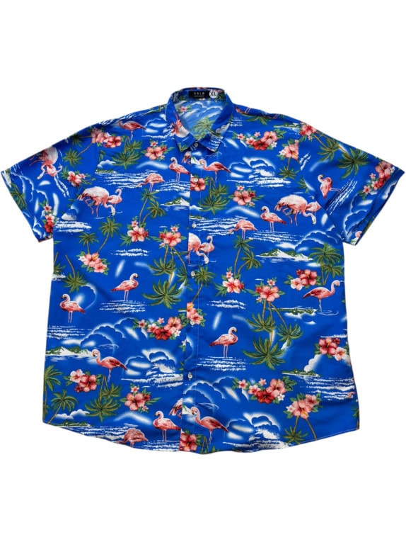 SSLR ALOHA SHIRT BLUE MENS PRE OWNED XL