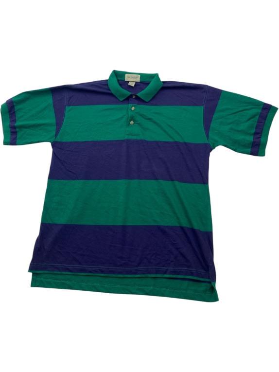 St. John’s Bay Ριγέ Polo Shirt Μπλε-Πράσινο