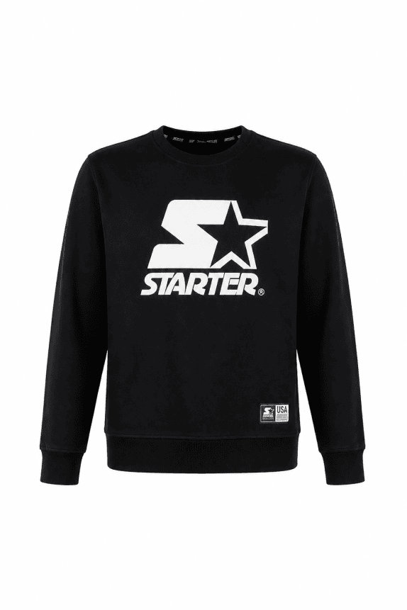 STARTER SWEATSHIRT STREETWEAR BLACK MEN PRE OWNED M