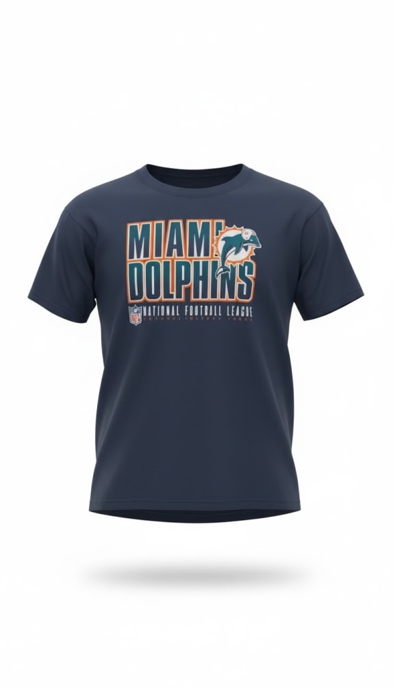 STARTER MIAMI DOLPHINS NFL VINTAGE LOGO T-SHIRT NAVY BLUE MEN'S XL