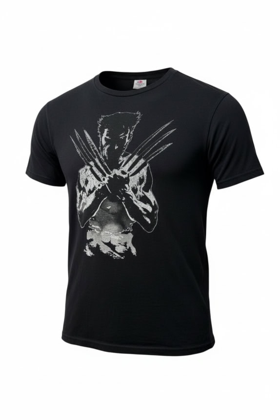Stedman Graphic T-Shirt Wolverine Print Black Men’s L