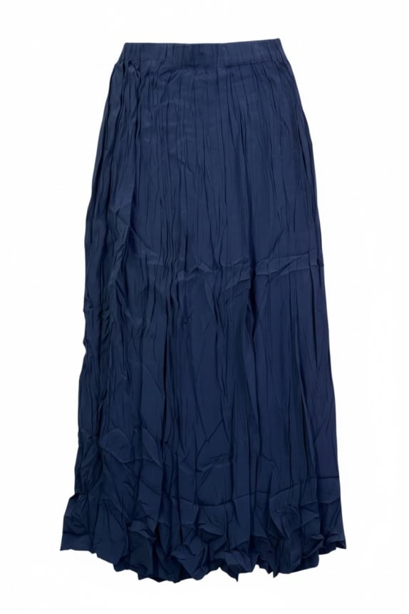 STEFANEL SKIRT VINTAGE LOGO BLUE WOMEN L
