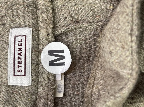 STEFANEL TROUSERS TWEED BROWN WOMEN PRE OWNED M