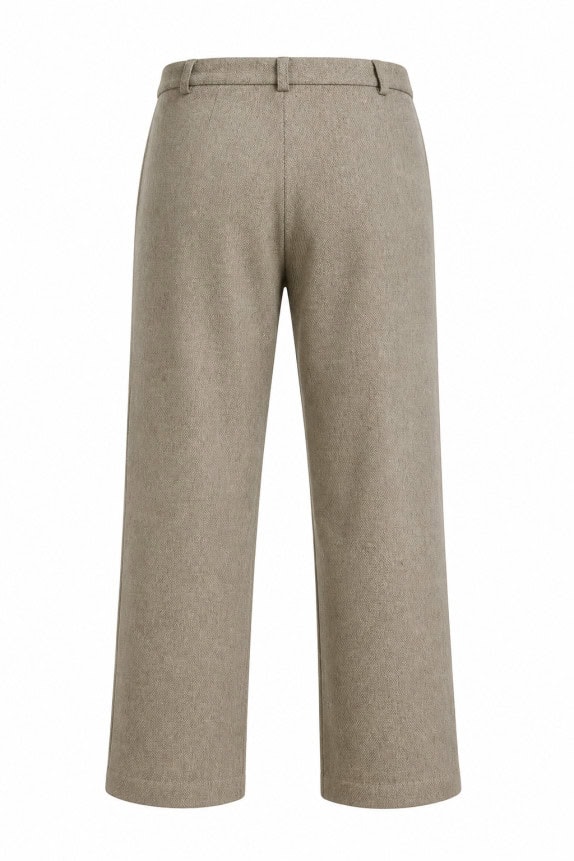 STEFANEL TROUSERS TWEED BROWN WOMEN PRE OWNED M