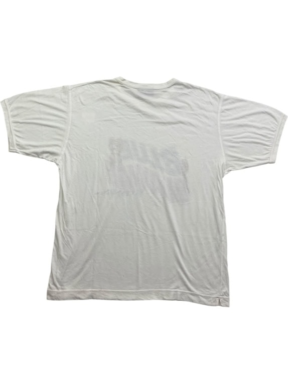 STEFANEL T-SHIRT VINTAGE BLUE HAWAII WHITE MENS L