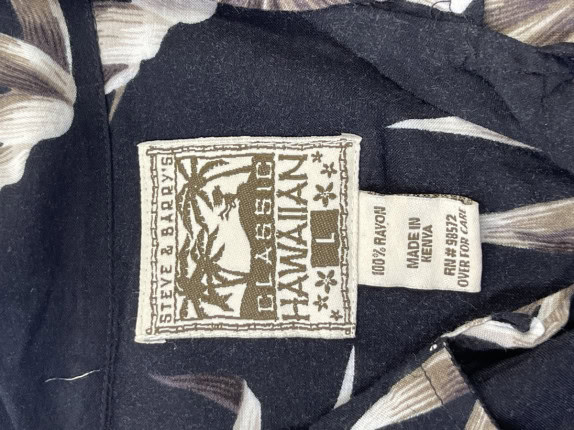 STEVE BARRI HAWAIIAN SHIRT GRAPHIC NAVY ΑΝΤΡΙΚΟ PRE OWNED L