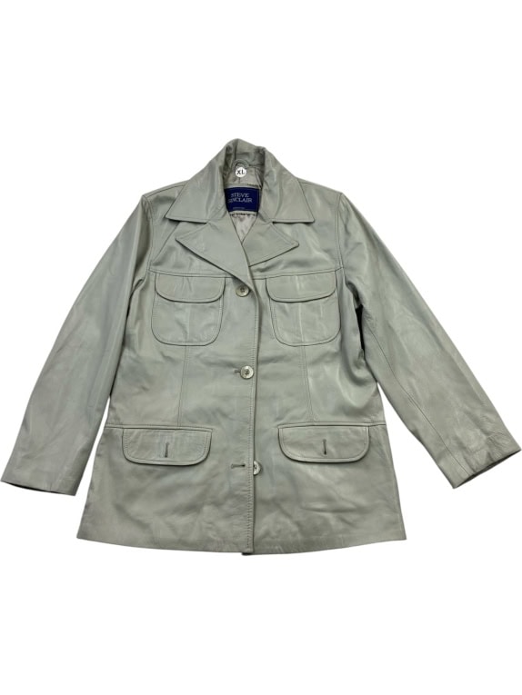 Steve Sinclair Δερμάτινο Jacket Γκρι-Πράσινο (XL)