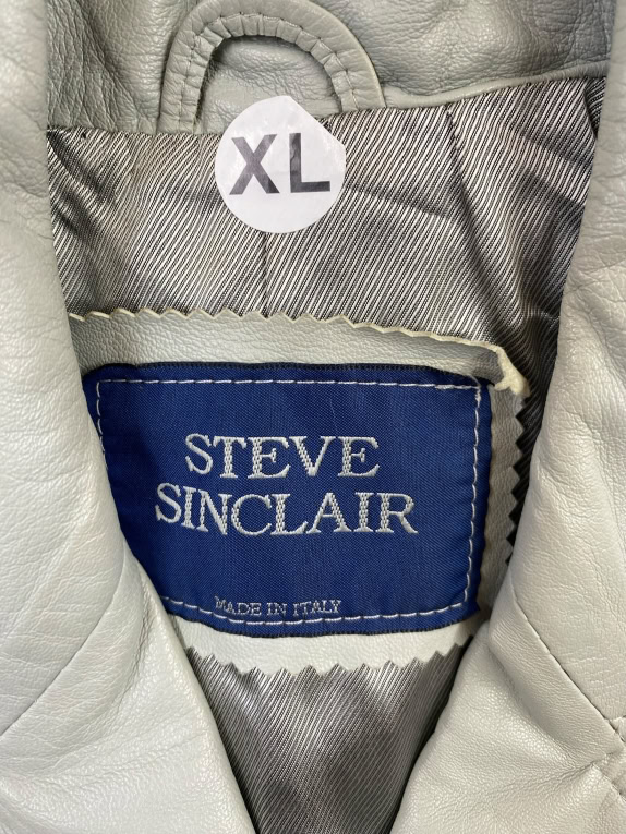 Steve Sinclair Δερμάτινο Jacket Γκρι-Πράσινο (XL)