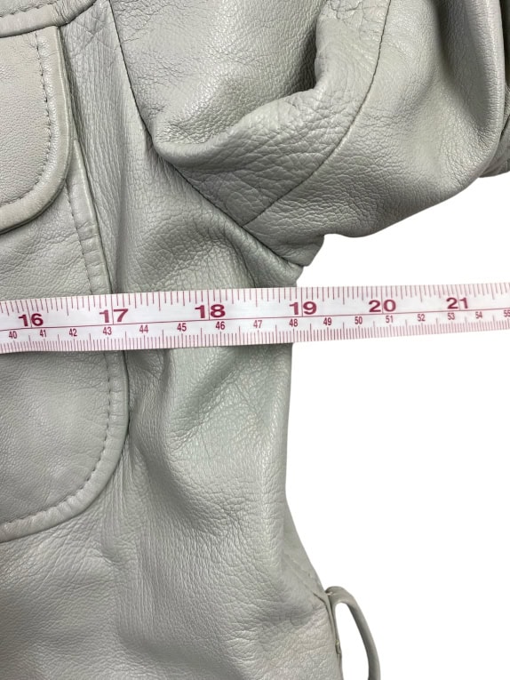 Steve Sinclair Δερμάτινο Jacket Γκρι-Πράσινο (XL)