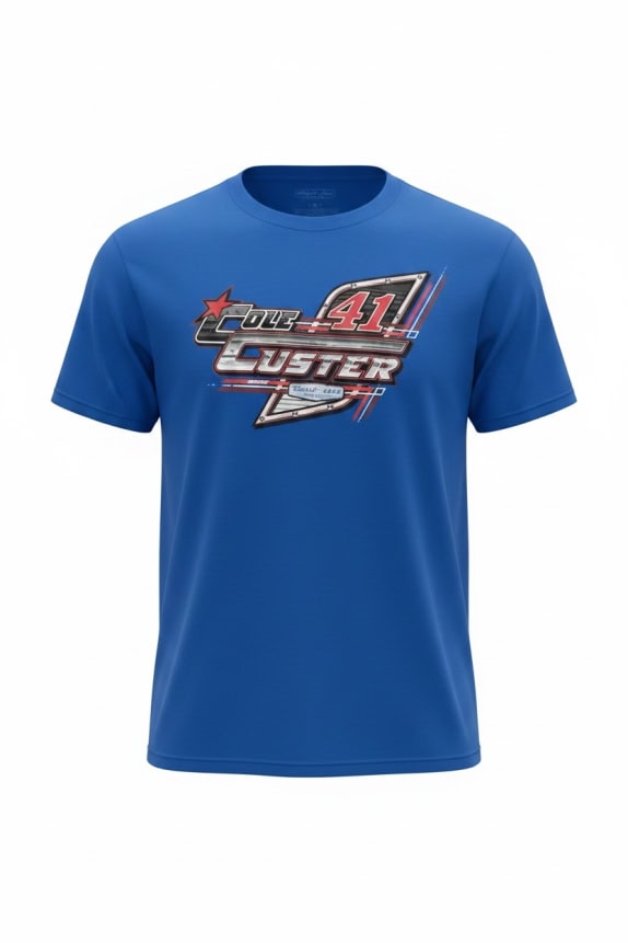 STEWART HAAS RACING T-SHIRT COLE CUSTER 41 RACING BLU UNISEX XL usata