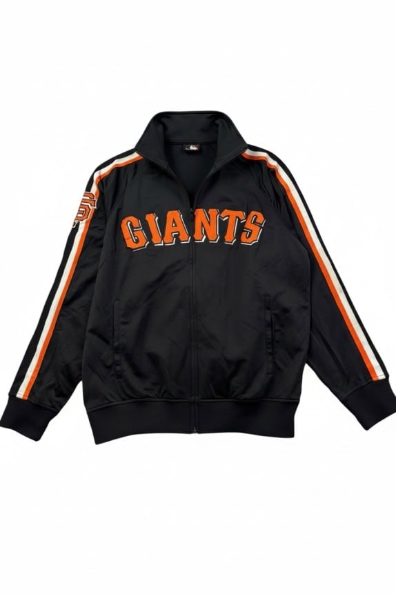 STITCHES TRACK JACKET SPORTSWEAR BLACK UNISEX PRE OWNED M