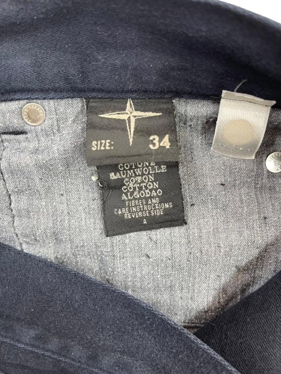 Stone Island Corduroy Pants Vintage Logo Blue Women’s M