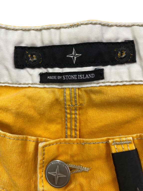 STONE ISLAND ΠΑΝΤΕΛΟΝΙ DENIM VINTAGE LOGO COMPASS ΚΙΤΡΙΝΟ ΑΝΔΡΙΚΟ MEDIUM