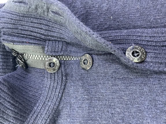 1990S STONE ISLAND ΠΟΥΛΟΒΕΡ ΜΕ ΤΡΙΑΚΟΠΤΟ ΛΑΙΜΟ ΜΠΛΕ ΑΝΤΡΙΚΟ PRE OWNED M