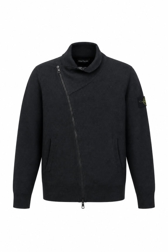 1990S STONE ISLAND ΖΑΚΕΤΑ ΜΕ ΦΕΡΜΟΥΑΡ MINIMAL ΜΑΥΡΟ ΑΝΤΡΙΚΟ PRE OWNED M