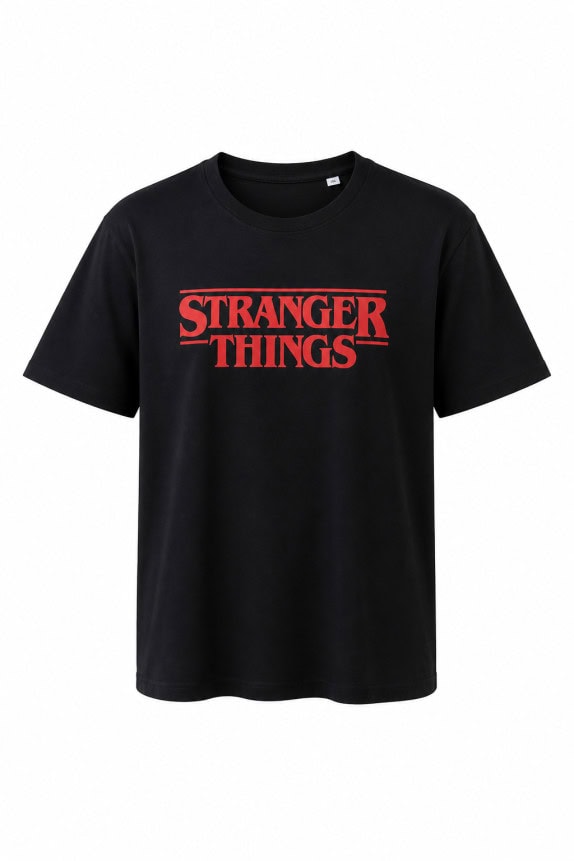 STRANGER THINGS GRAPHIC TEE NERO UOMO PRE OWNED L