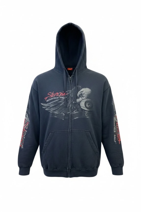 STURGIS ZIP HOODIE GRAPHIC NAVY ΑΝΤΡΙΚΟ PRE OWNED L