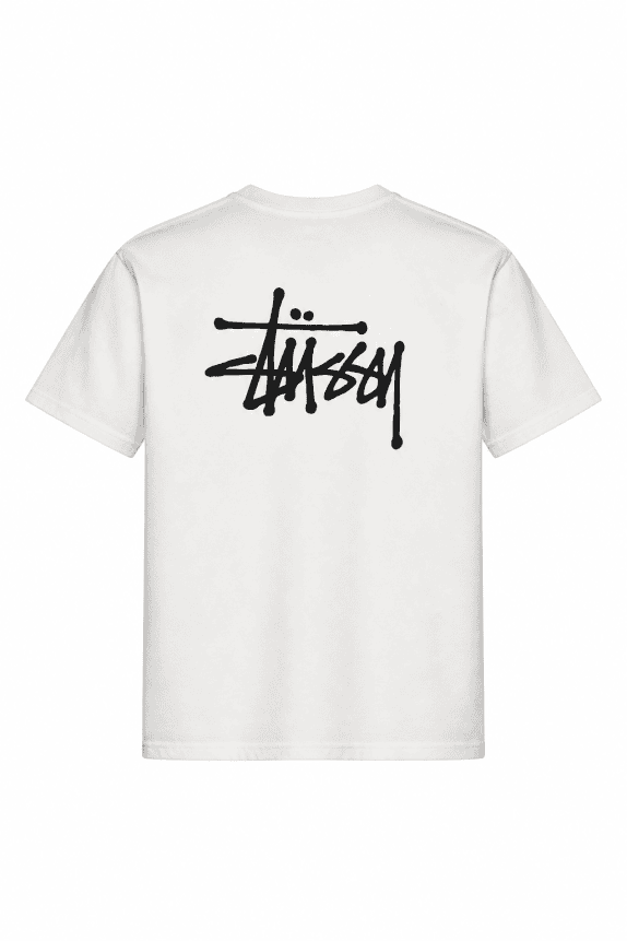 STUSSY GRAPHIC TEE STREETWEAR OFF WHITE UNISEX PRE OWNED XL