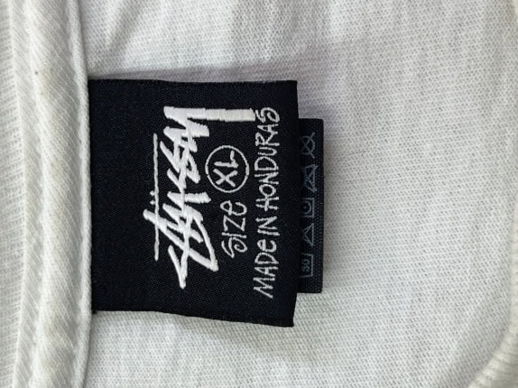 STUSSY GRAPHIC TEE STREETWEAR OFF WHITE UNISEX PRE OWNED XL