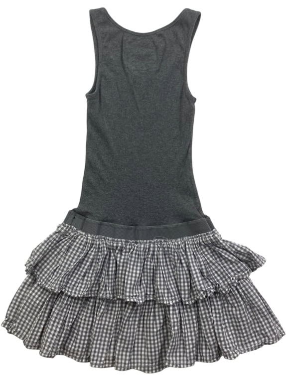 SuperDry Vintage Mini Φόρεμα Cotton Logo Γκρι Γυναικείο XS