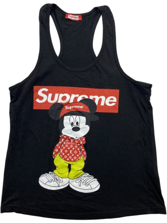 SUPREME ΦΑΝΕΛΑΚΙ (TANK TOP) VINTAGE PRINT MICKEY MOUSE ΜΑΥΡΟ ΑΝΔΡΙΚΟ S