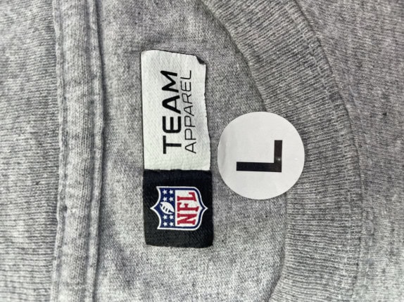 NFL TEAM APPAREL T SHIRT GRAPHIC ΓΚΡΙ ΑΝΤΡΙΚΟ PRE OWNED L