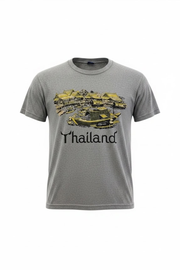 TEAM COTTON T-SHIRT THAILAND GRAPHIC ΓΚΡΙ UNISEX L