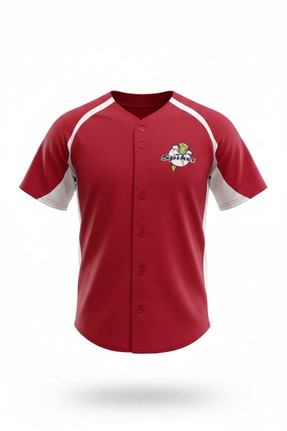 TEAMWORK BASEBALL SHIRT ATHLETIC RED MENS PRE OWNED M