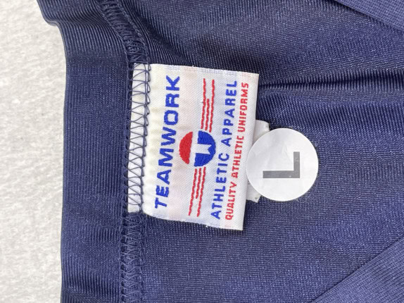 TEAMWORK GRAPHIC TEE SPORTSWEAR BLU NAVY UOMO PRE OWNED L