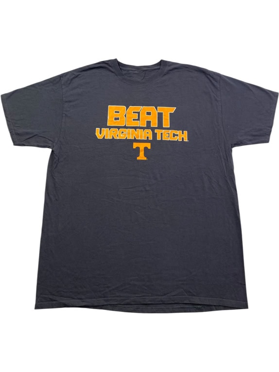 TENNESSEE VOLUNTEERS T-SHIRT BEAT VIRGINIA TECH LOGO ΜΑΥΡΟ UNISEX XL