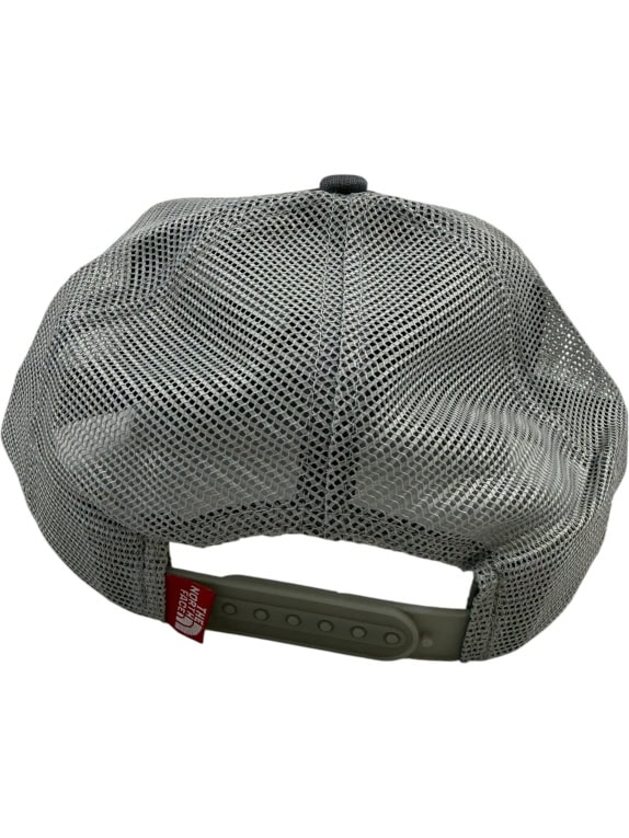 THE NORTH FACE CASUAL TRUCKER HAT WITH RED LOGO AND STARS GREY UNISEX ONE SIZE