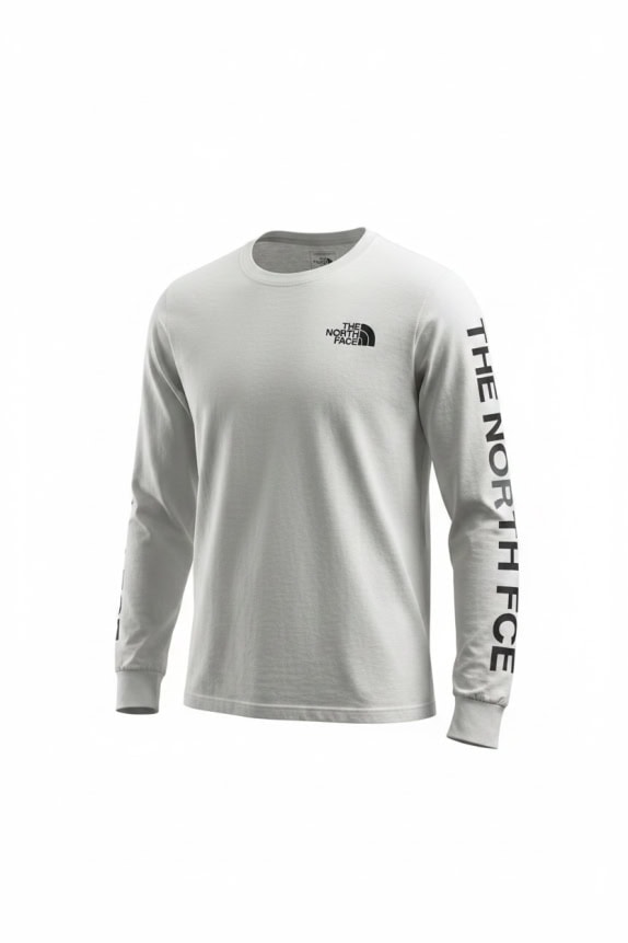 THE NORTH FACE LONG SLEEVE LOGO SHIRT WHITE UNISEX XL