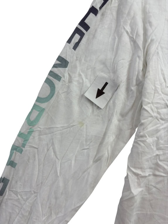 THE NORTH FACE ΜΠΛΟΥΖΑ ΜΑΚΡΥΜΑΝΙΚΗ LOGO WHITE UNISEX XL