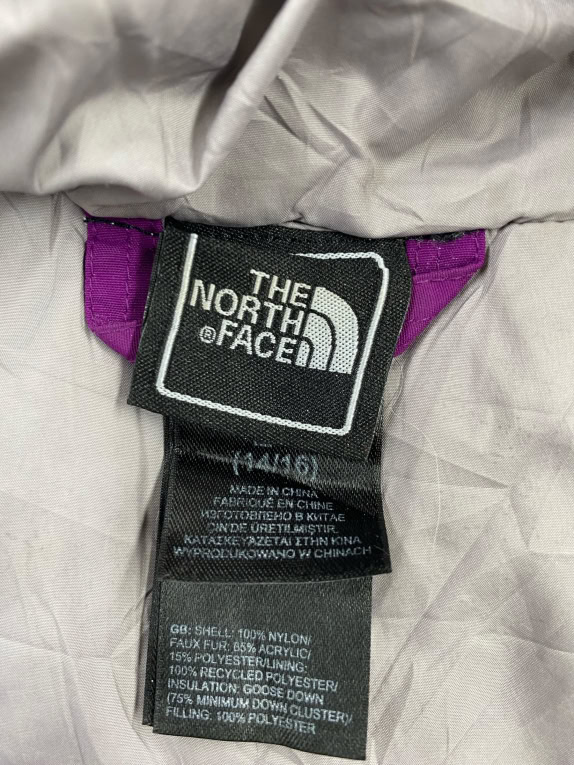 The North Face Outdoor Parka Jacket Hooded Logo Purple Women’s S/M