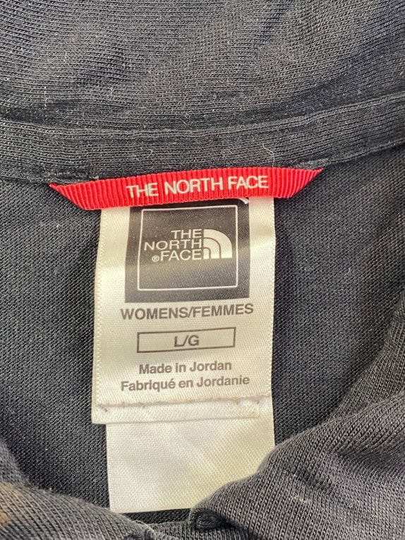 THE NORTH FACE POLO SHIRT MINIMAL BLACK WOMENS PRE OWNED L