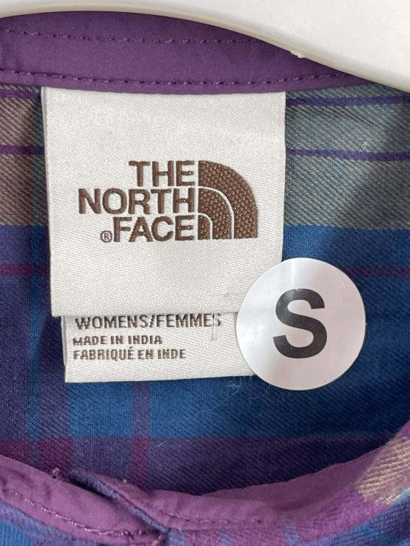 THE NORTH FACE ΠΟΥΚΑΜΙΣΟ CLASSIC ΚΑΡΟ ΜΠΛΕ ΓΥΝΑΙΚΕΙΟ PRE OWNED S