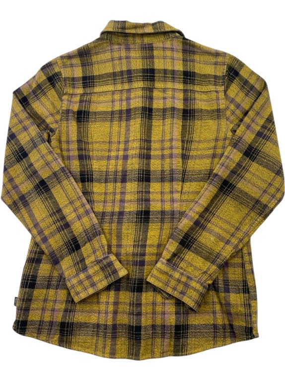THE NORTH FACE FLANNEL SHIRT PLAID YELLOW WOMEN PRE OWNED S