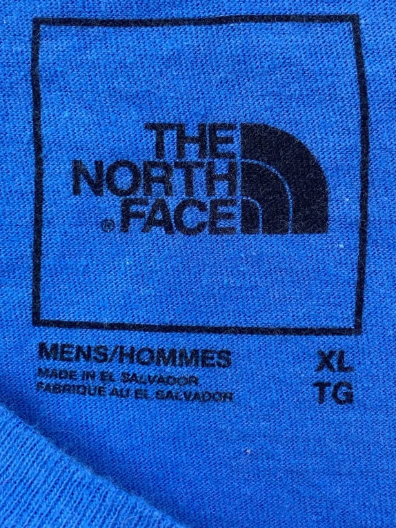 THE NORTH FACE T SHIRT MINIMAL BLUE MENS PRE OWNED XL