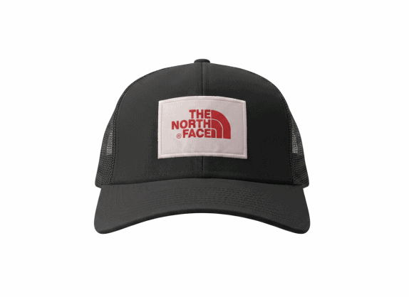 THE NORTH FACE TRUCKER CAP LOGO BLACK UNISEX PRE OWNED