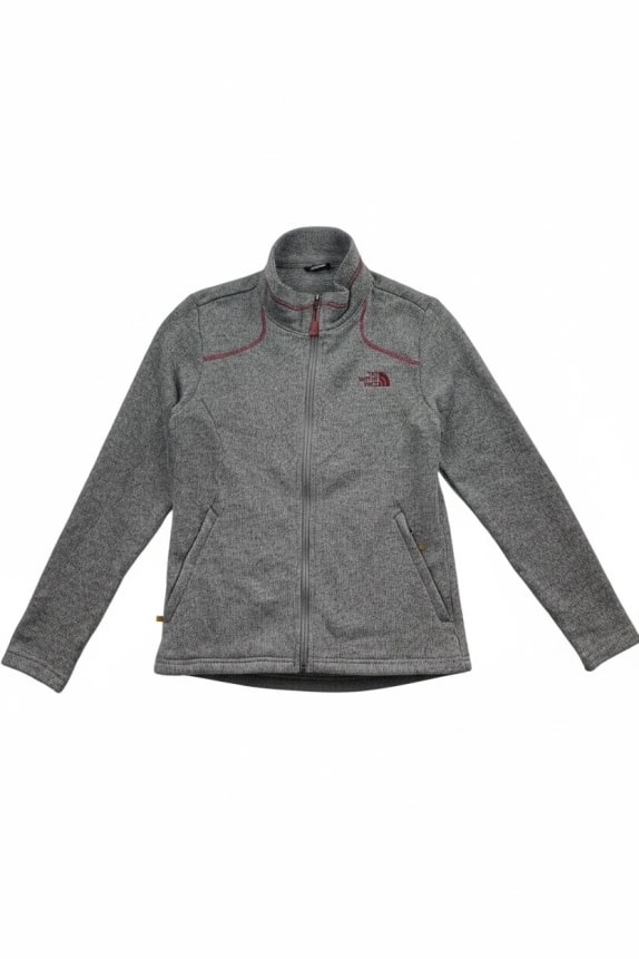 The North Face Fleece Jacket Full Zip Logo Grey Unisex XS